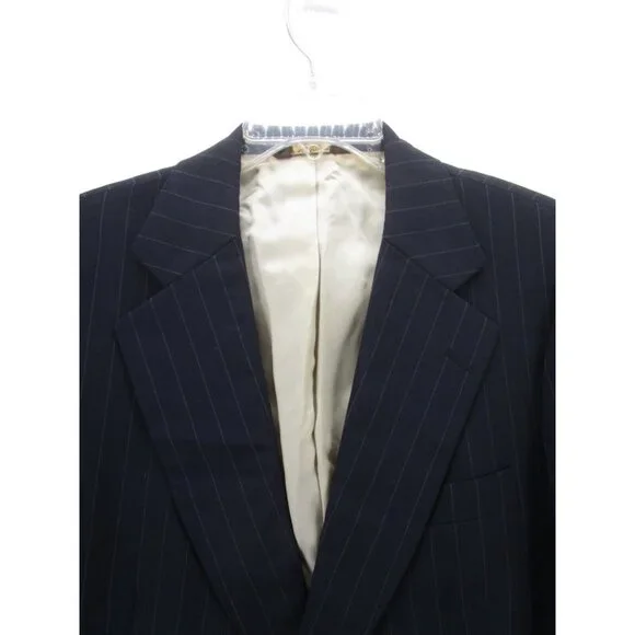 Paul Stuart Sport Coat 40 Blazer Pinstriped Business Jacket Preppy - Picture 2 of 12